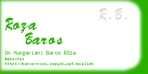 roza baros business card