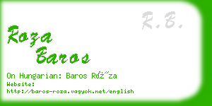 roza baros business card